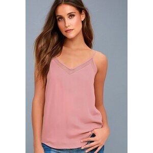 Lulus Sweet Fling Mauve Pink Mesh Tank Top - Size XL